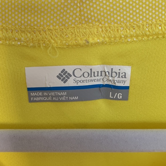 Columbia Yellow PFG Terminal Tackle Omni-Shade Long Sleeve Top sz L - Picture 8 of 10
